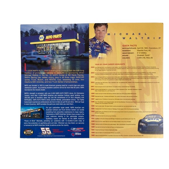 Vintage Michael Waltrip Autographed Photo NASCAR Napa Racing Signed #55 - Picture 4 of 5